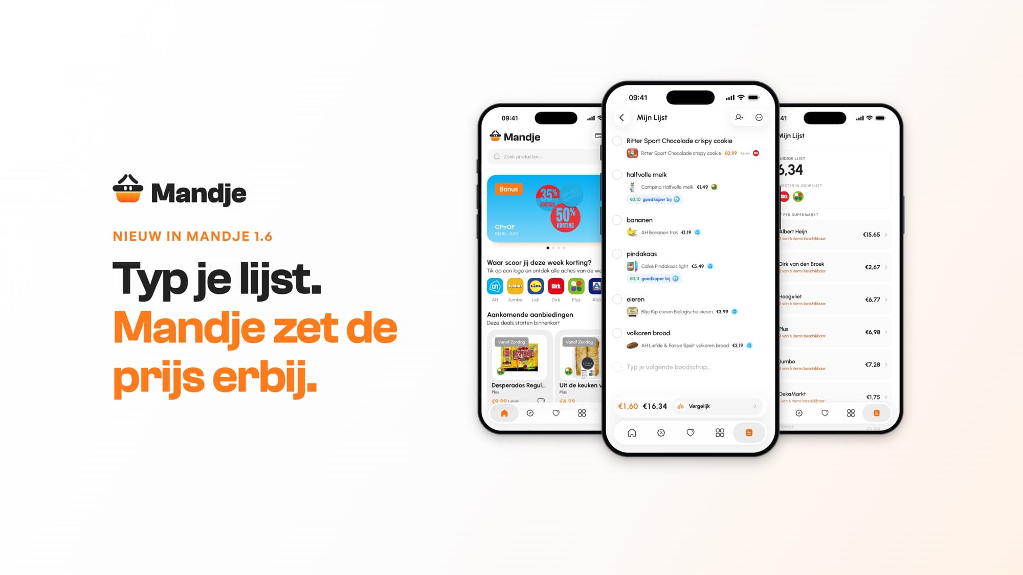 Nieuw in Mandje 1.6: je boodschappenlijst als kladblok