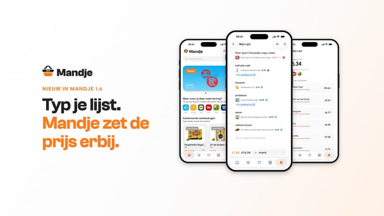 Nieuw in Mandje 1.6: je boodschappenlijst als kladblok